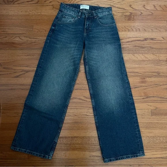 Motel Rocks Low Rise Parallel Wide Leg Jeans - Picture 3 of 10